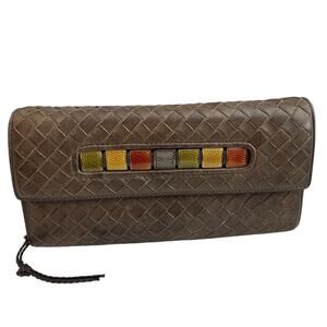 BOTTEGA VENETA Intrecciato Long Wallet COA Pre-loved